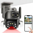 Камера наружная поворотная уличная двойная WIFI DOUL CAM Q-821 FULL-HD 4Mp Ночная сьемка Черная (9293)