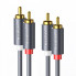 Аудіокабель UGREEN AV104, 2RCA Male to 2RCA Male, ABS, 5m Black (UGR-10520) (15493)
