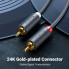 Аудіокабель UGREEN AV104, 2RCA Male to 2RCA Male, ABS, 5m Black (UGR-10520) (15493)