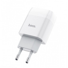 Мережевий зарядний пристрій HOCO C73A Glorious dual port charger 12W White (6931474712912) (493)
