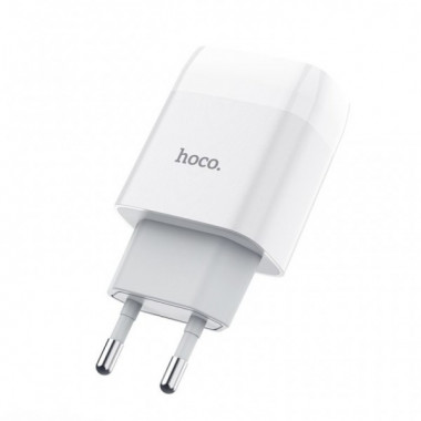 Мережевий зарядний пристрій HOCO C73A Glorious dual port charger 12W White (6931474712912) (493)