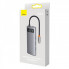 USB-хаб Baseus Metal Gleam Series 4-in-1 Multifunctional Type-C HUB Docking Station Gray（Type-C to USB3.0*4） (WKWG070013) (14693)