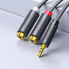 Аудіокабель UGREEN AV109 3.5mm Male to 2RCA Female Cable 25cm (Gray)(UGR-10547) (UGR-10547) (19693)
