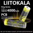 Аккумулятор 18650, LiitoKala King 4000-PCB, 4000mAh, С ЗАЩИТОЙ, ОРИГИНАЛ (22693)