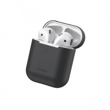 Чехол Baseus для наушников AirPods Черный (WIAPPOD-BZ01) Черный (WIAPPOD-BZ01) (3693)