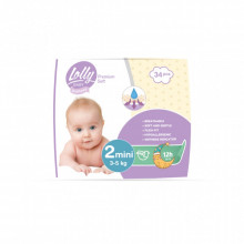 Подгузники Lolly Premium Soft Mini Размер 2 (3-5 кг) 34 шт (4820174981143) (7693)