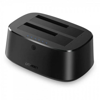 Док-станція UGREEN CM198 USB 3.0 to SATA Dual-Bay Hard Drive Duplicator/Cloner EU (UGR-50857) (UGR-50857) (14793)