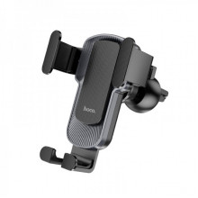 Автотримач для телефона HOCO CA103 vertical and horizontal air outlet gravity car holder Black Metal Gray (6931474766229) (14993)