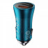 Автомобільний зарядний пристрій Baseus Golden Contactor Max Dual Fast Charger Car Charger U+C 60W Blue (CGJM000103) (19104)