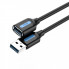 Кабель Vention USB 3.0 A Male to A Female Extension Cable 1.5M black PVC Type (CBHBG) (CBHBG) (15204)