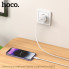 Мережевий зарядний пристрій з кабелем HOCO C146A Charm single port PD20W charger set (C to iP) (EU) White (6942007630252) (20204)