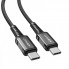 Кабель ACEFAST C1-03 Type-C to Type-C 3A, 1.2m, nylon, aluminum connectors, Black (6974316280521) (16304)