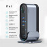 USB-хаб Baseus UnionJoy 17-Port Triple-Display  Docking Station Space Grey（USB-C to HDMI4K@60Hz*2+DP4K@60Hz*1+USB3.0*3+USB-C3.0*2+USB2.0*2+PD*1+PC*1+ (B00532304811-00) (18304)