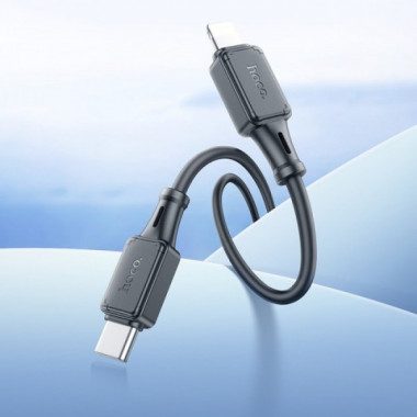 Кабель для телефона с быстрой зарядкой Type-C to Lightning Apple iPhone HOCO X101 100см 27W Черный (9304)