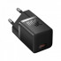 Мережевий зарядний пристрій з кабелем Baseus GaN5 Fast Charger(mini) 1C 30W EU Cluster Black(with: Baseus Dynamic 3 Series Fast Charging Data Cable (P10110902113-00) (404)