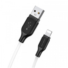 Кабель BOROFONE BX42 USB to iP 2.4A, 1m, silicone, TPE connectors, White (6931474736734) (20504)