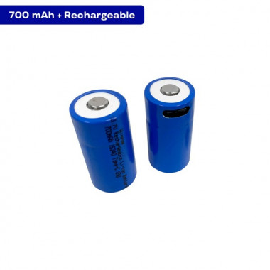 Аккумуляторная батарея литиевая CR123A/16340 700mAh с разъемом TYPE-C 3.7V Lithium (2504)