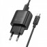 Мережевий зарядний пристрій з кабелем HOCO C141A Smart dual-port charger set(Type-C) Black (6942007627900) (504)