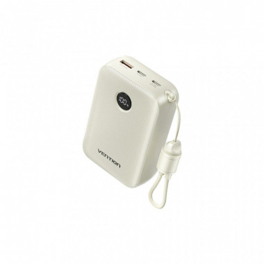 Батарея универсальная VENTION 20000mAh 22,5W Fast Charging, with built-in USB-C cable, Beige (FKBN0-C) (16604)