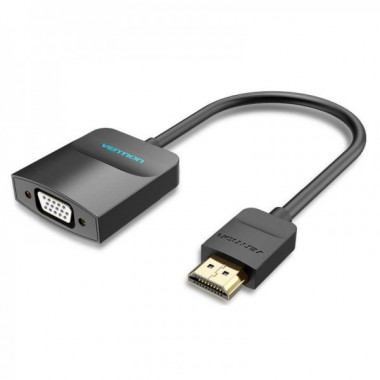 Адаптер Vention HDMI to VGA Converter with Female Micro USB and Audio Port 0.15M Black (42161) (42161) (14704)
