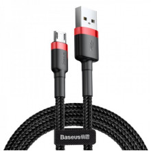 Кабель Baseus Cafule Cable USB For Micro 2.4A 1m Red+Black (CAMKLF-B91) (18314)