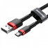 Кабель Baseus Cafule Cable USB For Micro 2.4A 1m Red+Black (CAMKLF-B91) (18314)