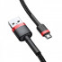 Кабель Baseus Cafule Cable USB For Micro 2.4A 1m Red+Black (CAMKLF-B91) (18314)