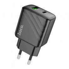 Мережевий зарядний пристрій HOCO CS23A Sunlight dual port PD30W+QC3.0 charger Black (6942007609944) (414)