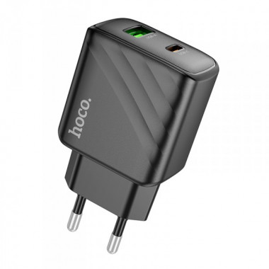 Мережевий зарядний пристрій HOCO CS23A Sunlight dual port PD30W+QC3.0 charger Black (6942007609944) (414)