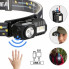 Фонарь налобный аккумуляторный T131-XPE+3SMD (Red+Green+Blue+UV), ЗУ Type C, с датчиком движения фонарик (19124)