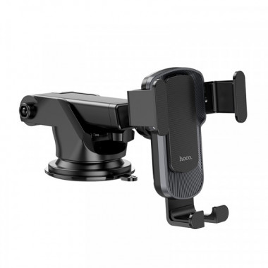 Автотримач для телефона HOCO CA104 vertical and horizontal telescopic gravity vehicle holder Black Metal Gray (6931474766236) (20124)