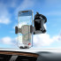 Автотримач для телефона HOCO CA104 vertical and horizontal telescopic gravity vehicle holder Black Metal Gray (6931474766236) (20124)