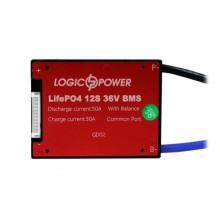 BMS плата LiFePO4 36V 12S Dis 50A Ch 30A (4124)
