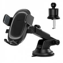 Автотримач для телефона Baseus UltraControl Pro Series Clamp-Type Car Holder Set Cluster Black (C40351600113-00) (18324)