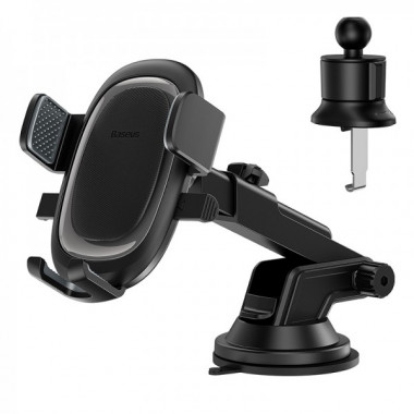 Автотримач для телефона Baseus UltraControl Pro Series Clamp-Type Car Holder Set Cluster Black (C40351600113-00) (18324)