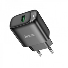 Мережевий зарядний пристрій HOCO C140A Smart single port QC3.0 charger(EU) Black (6942007627788) (19824)