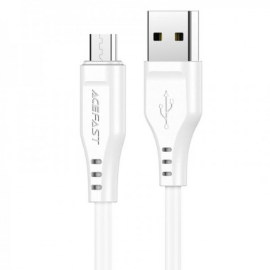 Кабель ACEFAST C3-09 USB to Micro 2,4A, 1.2m, TPE, TPE connectors, White (6974316280897) (14924)