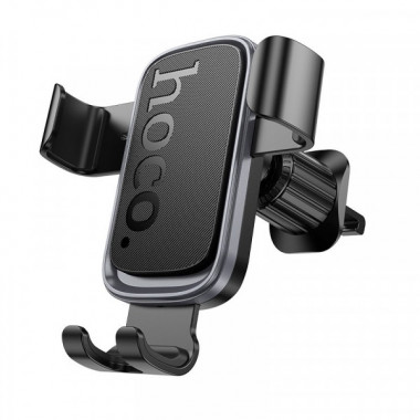 Автотримач для телефона HOCO H80 Vista gravity car holder (air outlet) Black Metal Gray (6942007647908) (20134)