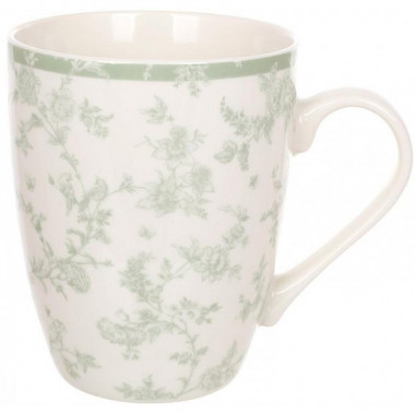 Кухлі порцелянові (чашки чайні) "Floral Green" 6 кухлів 350мл (19234)
