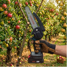Бесщеточная Аккумуляторная цепная мини-пила 6 inch Electric SAW в кейсе / 2 аккумулятора + очки (22534)