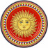 Набір 4 порцелянові тарілки Sicilia "Sole" Ø19см (Сонце) (4534)