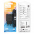 Мережевий зарядний пристрій з кабелем HOCO C134A Solid single-port charger set (iP) (EU) Black (6942007621311) (534)
