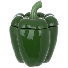 Банка керамічна "Pepper" 1200мл, для сипучих продуктів, зелений перець (2634)