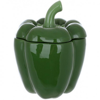 Банка керамічна "Pepper" 1200мл, для сипучих продуктів, зелений перець (2634)