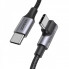 Кабель UGREEN US334 USB-C 2.0 to Angled USB-C M/M Cable Aluminium Shell with Braided 1m (Black)(UGR-70643) (UGR-70643) (14834)