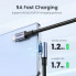 Кабель UGREEN US334 USB-C 2.0 to Angled USB-C M/M Cable Aluminium Shell with Braided 1m (Black)(UGR-70643) (UGR-70643) (14834)