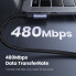 Кабель UGREEN US334 USB-C 2.0 to Angled USB-C M/M Cable Aluminium Shell with Braided 1m (Black)(UGR-70643) (UGR-70643) (14834)