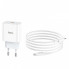 Мережевий зарядний пристрій з кабелем HOCO C76A Plus Speed source PD20W charger set(C to iP) White (6931474746924) (19834)