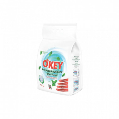Стиральный порошок O'KEY Universal Кислородный Мята 1.5 кг (4820049384680) (20054)