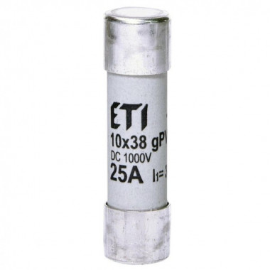 Предохранитель ETI CH 10x38 gPV 25A 1000V (30kA) (2625139) (7154)